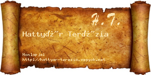 Hattyár Terézia névjegykártya
